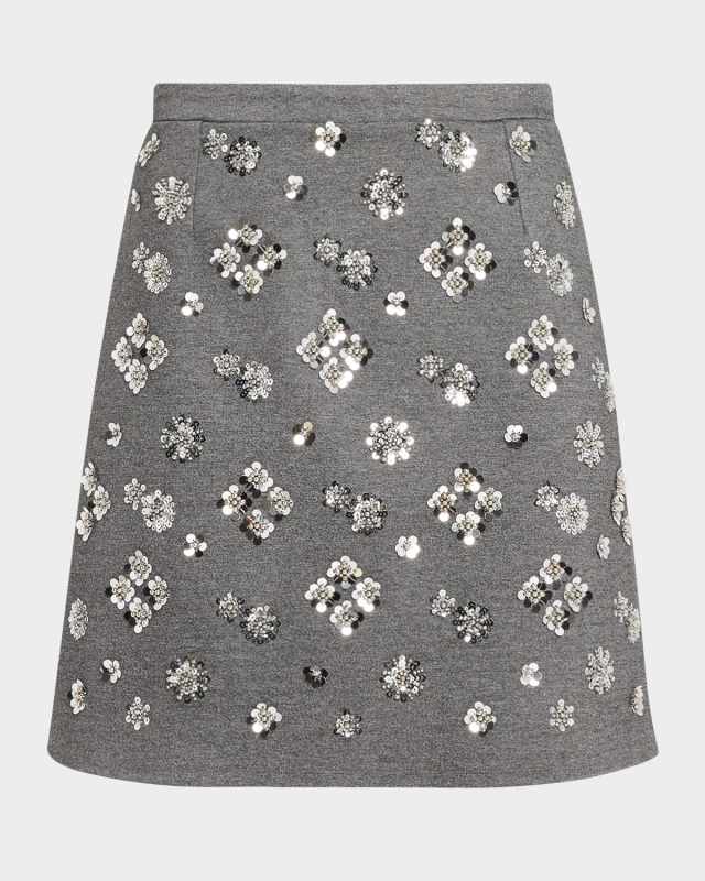 Monza Sequined Mini Skirt